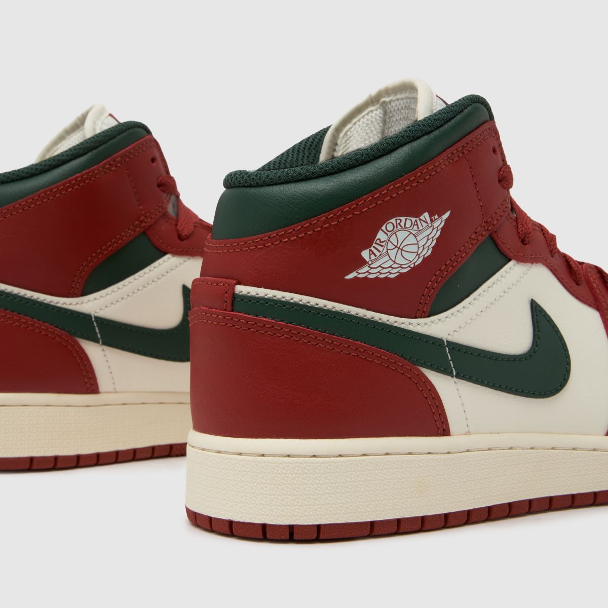Nike Jordan Air Jordan 1 Mid Boys Youth in Red Multi