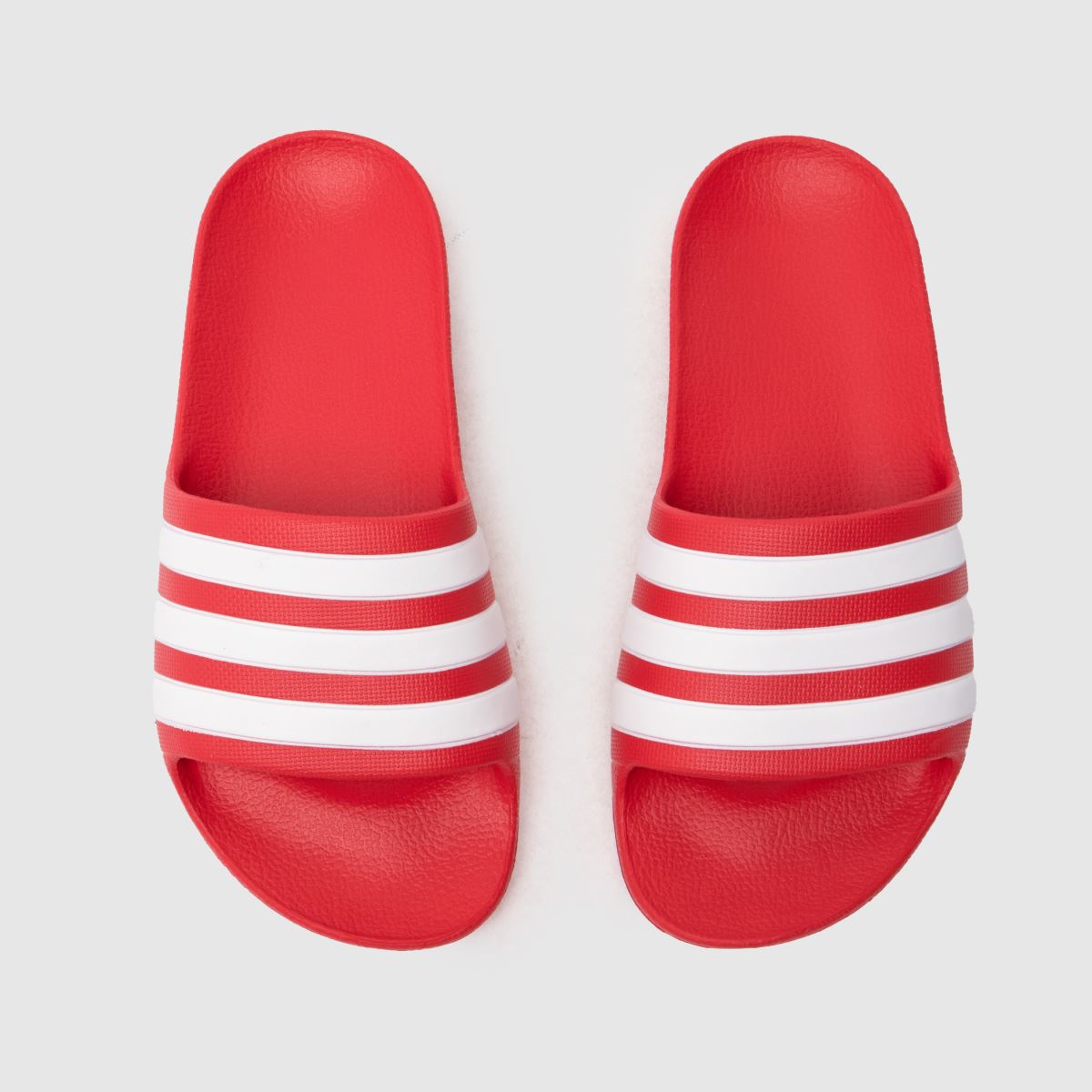 adidas Adilette Aqua Boys Junior in White & Red